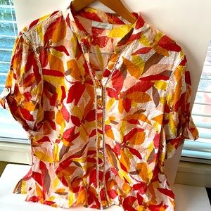 JH COLLECTIBLES New Short sleeves Blouse Orange M